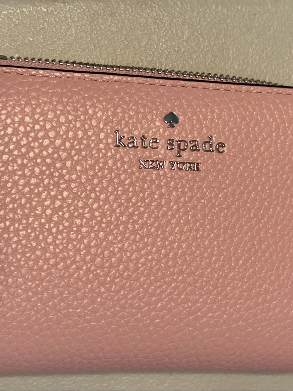 Kate Spade New York Blush Pink Pebbled Leather Wallet